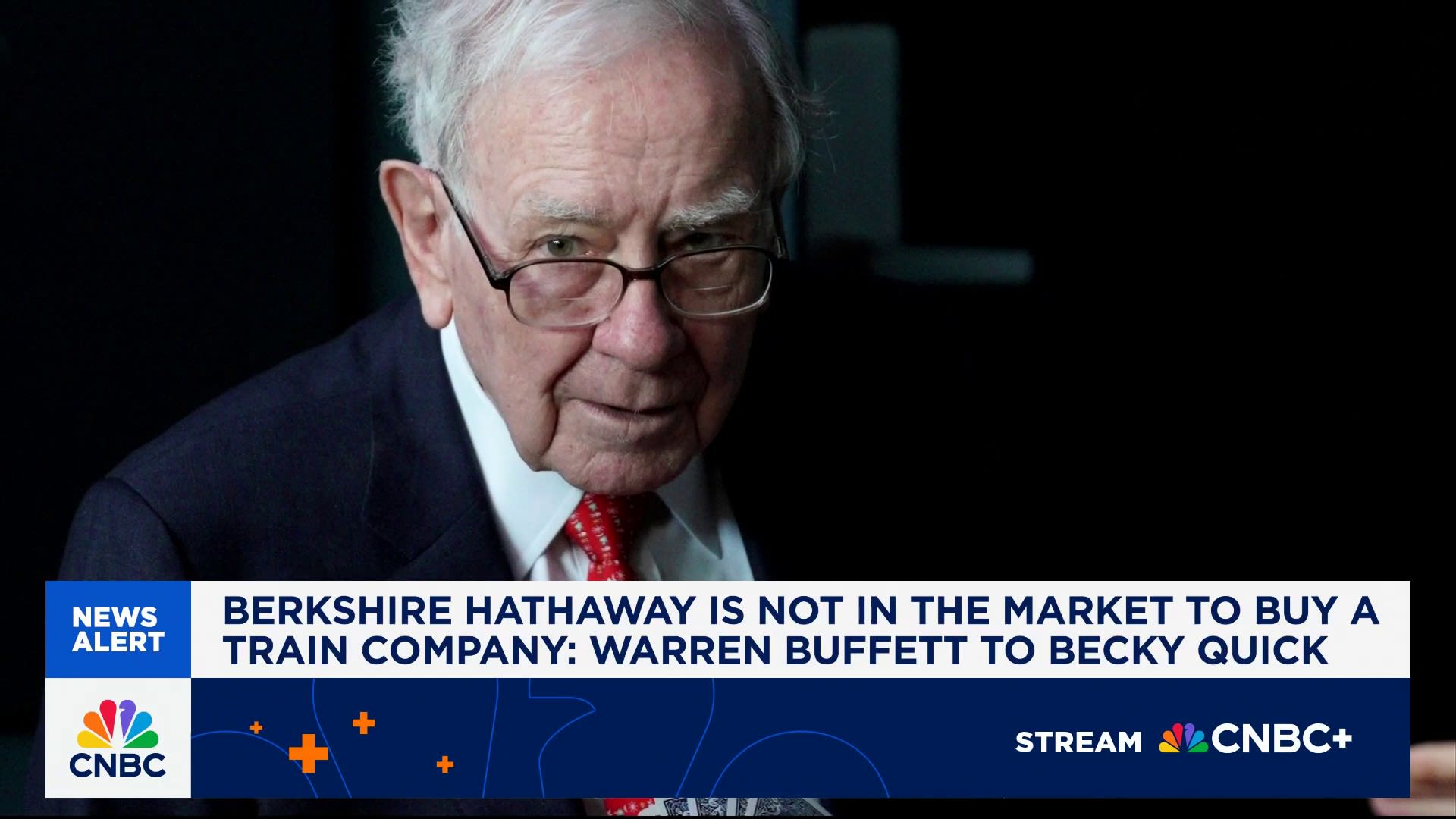 Warren Buffett says Berkshire Hathaway is not in the market to buy a train company